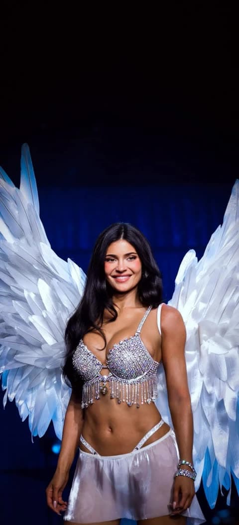 Kylie Jenner Angel Wings Bikini Pose OnlyFans Photo Leaked