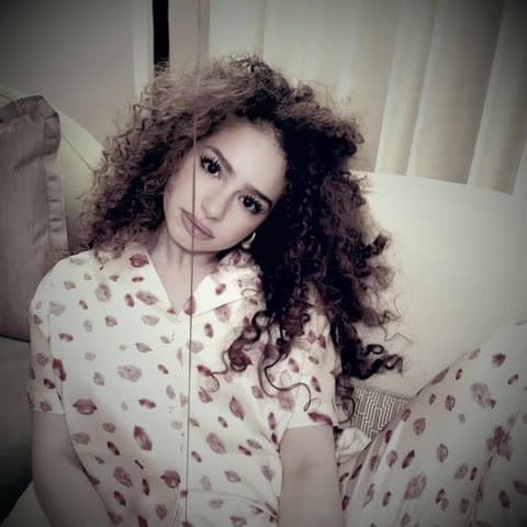 Demitra Kalogeras Lip Print Pajamas Pose OnlyFans Photo Leaked