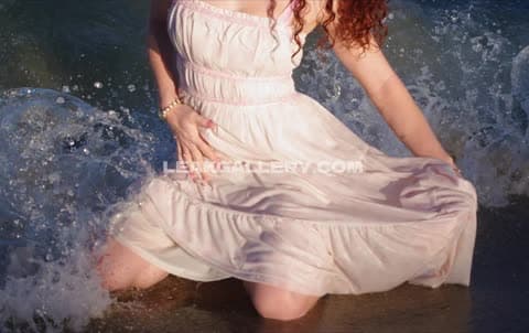 Liviadrusilla3 Beach Dress Kneeling Pose OnlyFans Photo Leaked