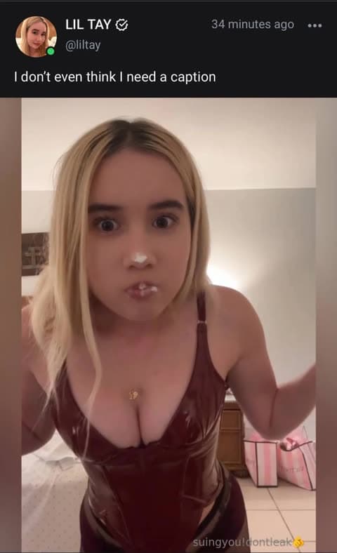 Liltay Shiny Bodysuit Selfie Pose OnlyFans Photo Leaked